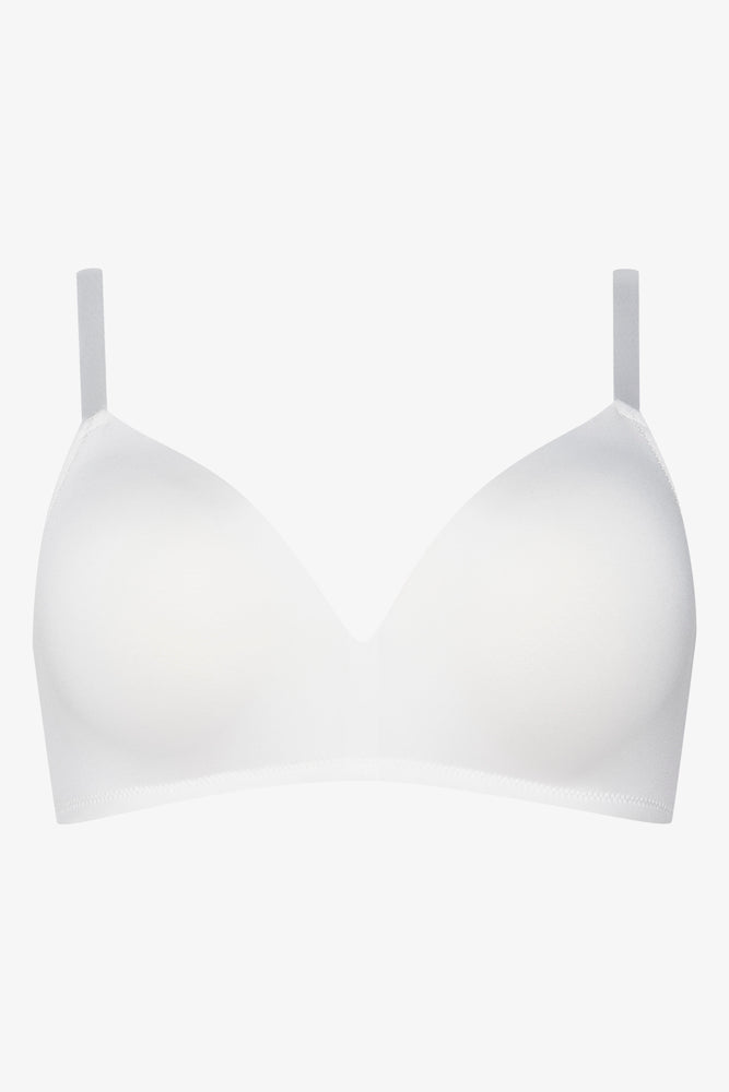 Plus Size Padded Wire Free Bra White