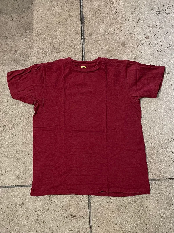 Velva Sheen Burgundy Rolled T Shirt