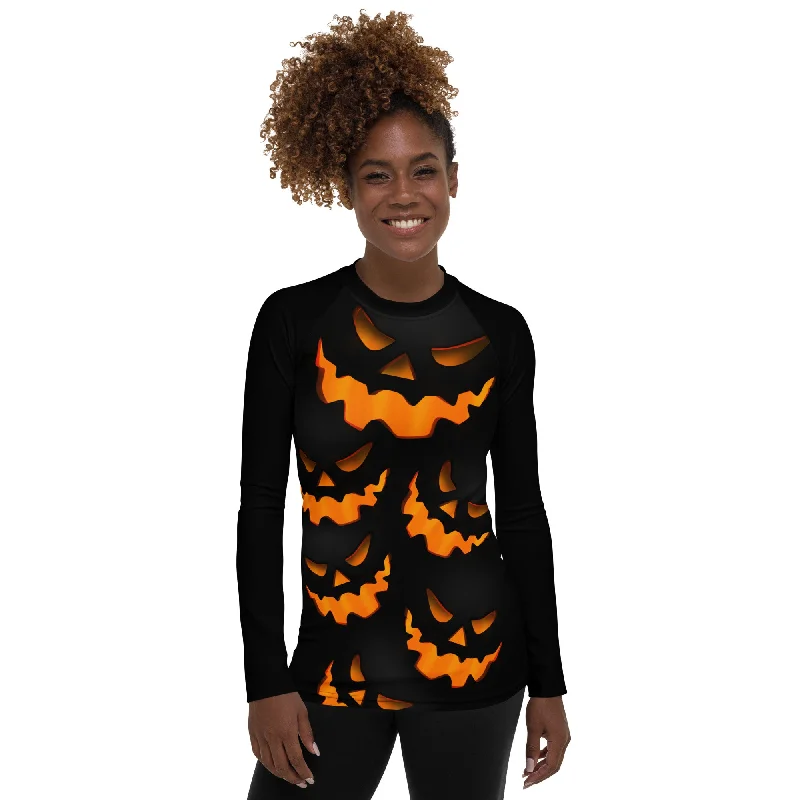 Spooky Pumpkin Halloween Rash Guard