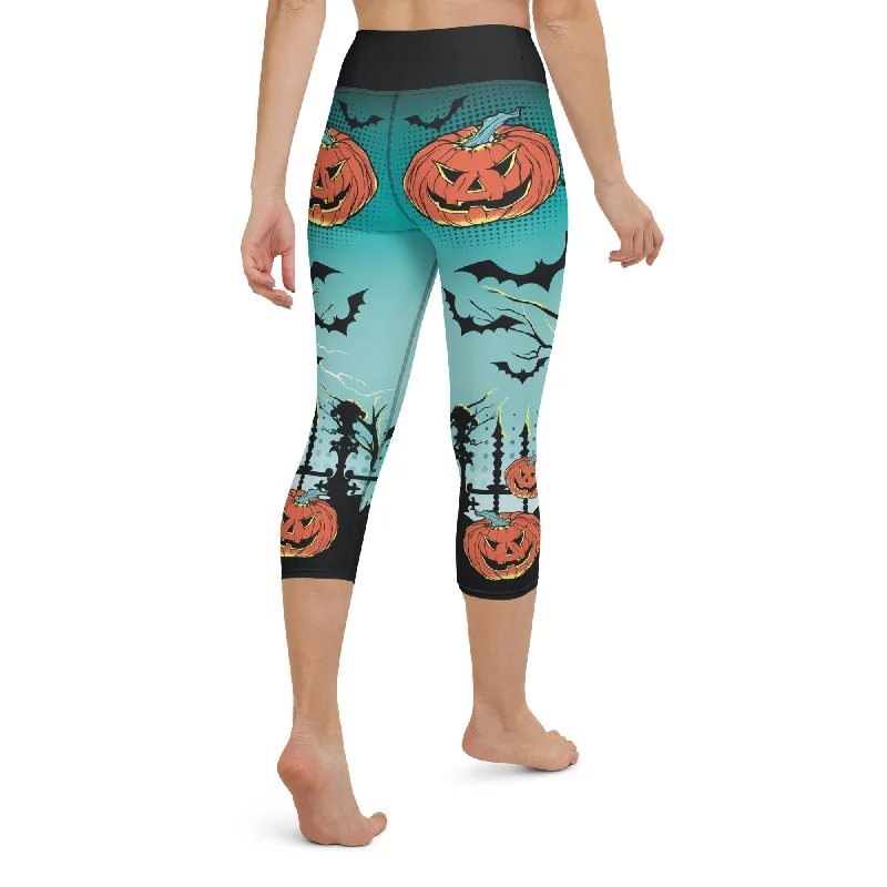 Jack O'Lantern Yoga Capris