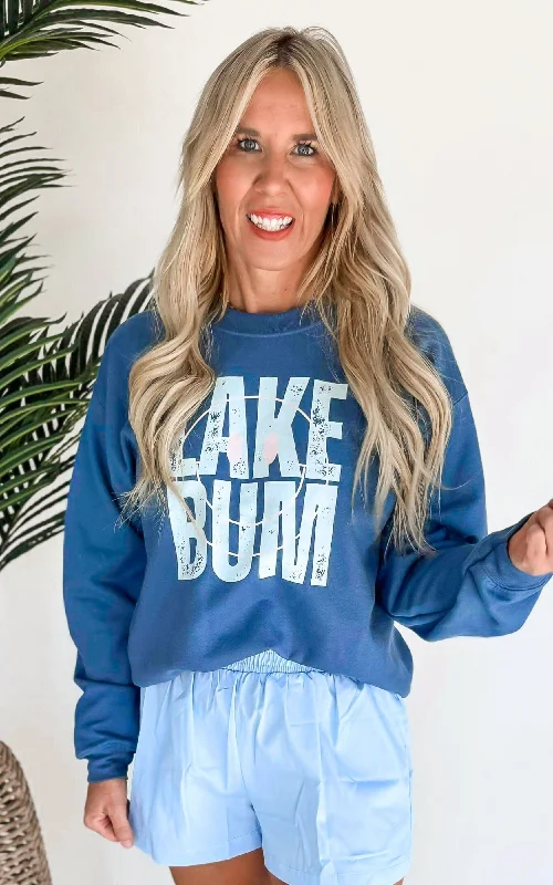 Lake Bum Graphic Crewneck Sweatshirt