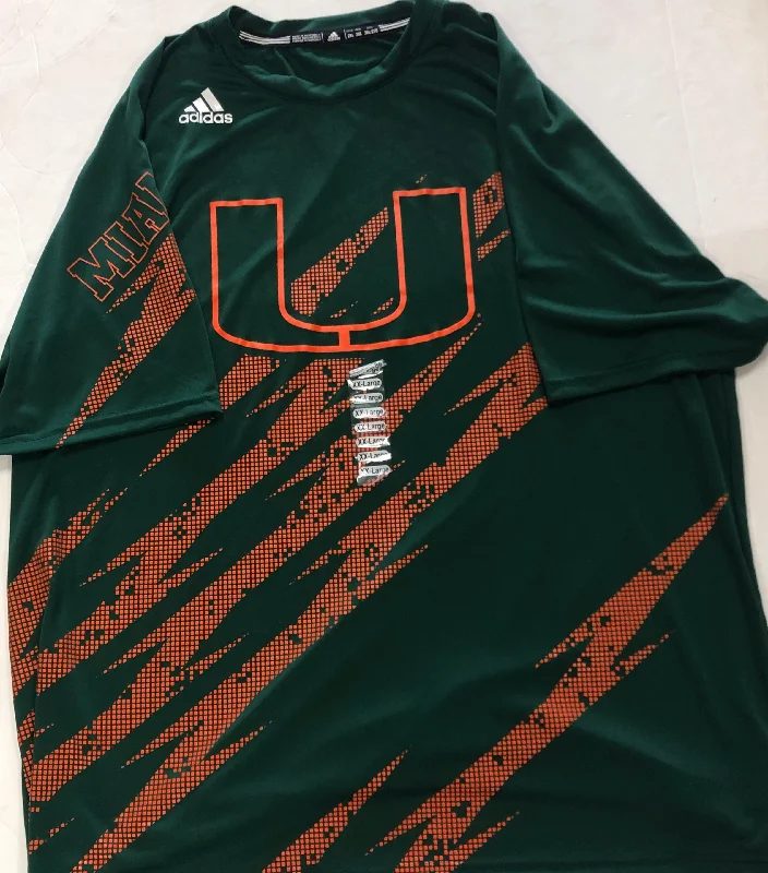 Miami (FL) Hurricanes adidas Green Dri Fit Digital Adult Shirt